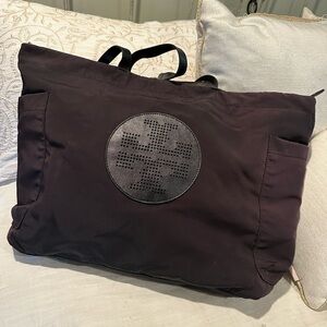 Tory Burch Nylon Tote with zipper closure.